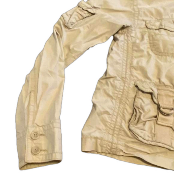 Vintage Gap Cargo Hooded Cotton Bomber Safari Hip Length Medium Pockets Jacket - Picture 4 of 10